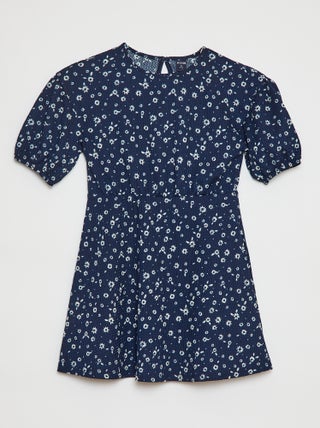Vestido de manga corta con estampado