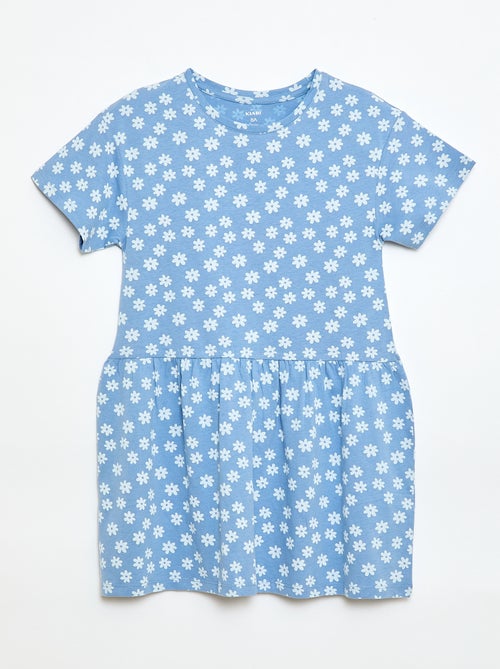 Vestido de manga corta con estampado - Kiabi