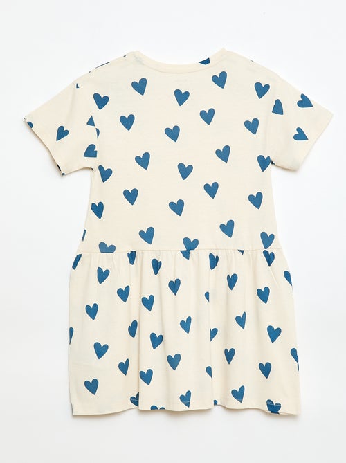 Vestido de manga corta con estampado - Kiabi