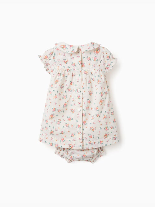 Vestido de manga corta con estampado floral - Kiabi
