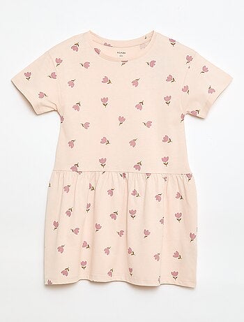 Vestido de manga corta con estampado