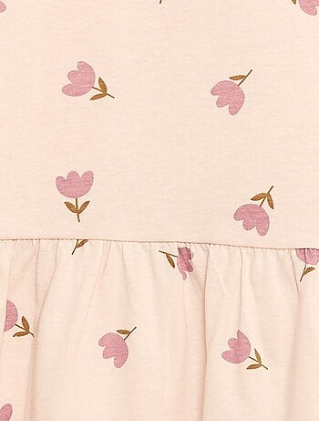 Vestido de manga corta con estampado