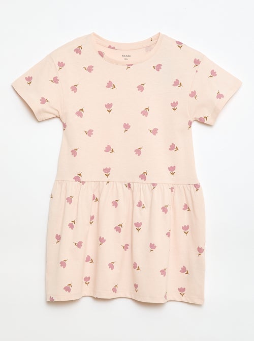 Vestido de manga corta con estampado - Kiabi