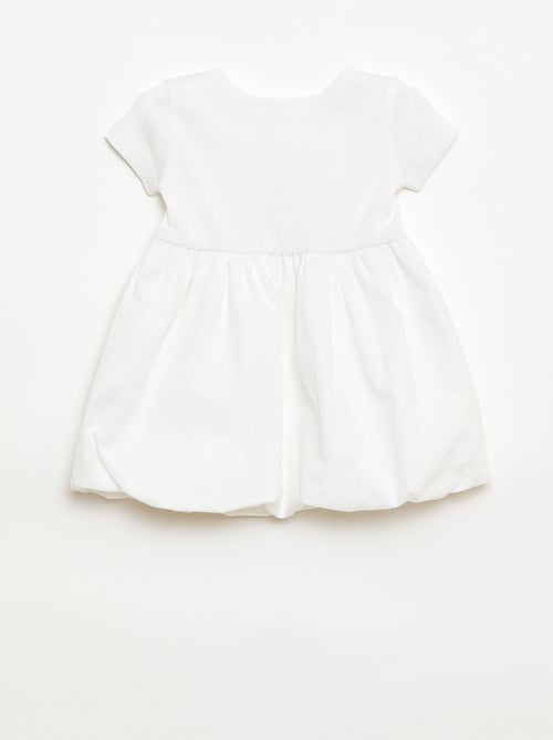 Vestido de manga corta con forma de globo - Kiabi