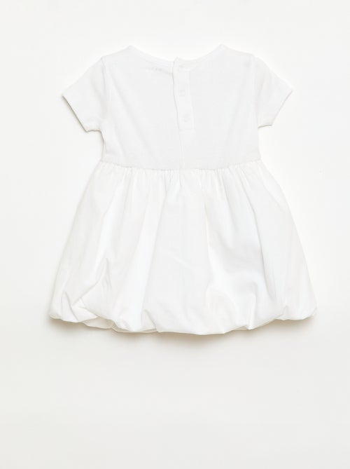 Vestido de manga corta con forma de globo - Kiabi