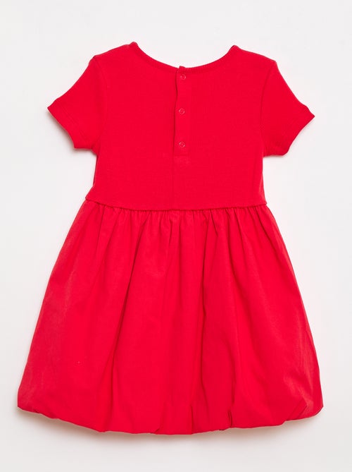 Vestido de manga corta con forma de globo - Kiabi