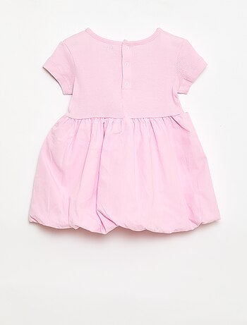Vestido de manga corta con forma de globo