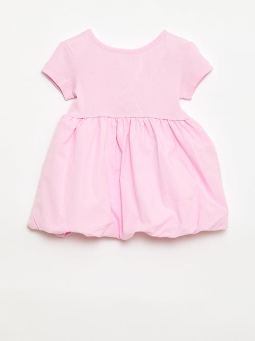 Vestido de manga corta con forma de globo - Kiabi