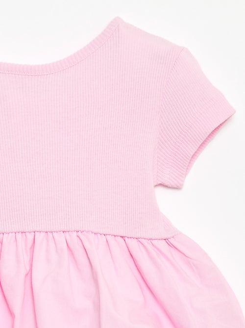 Vestido de manga corta con forma de globo - Kiabi