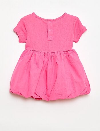 Vestido de manga corta con forma de globo