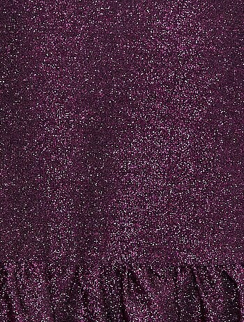 Vestido de manga corta con lentejuelas integrales