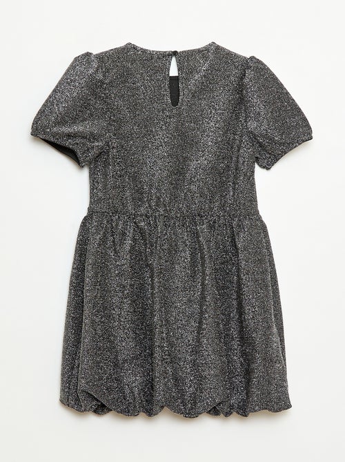 Vestido de manga corta con lentejuelas integrales - Kiabi