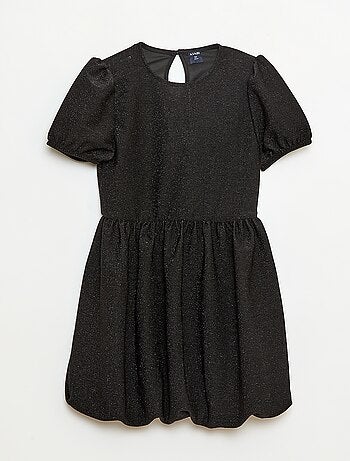 Vestido de manga corta con lentejuelas integrales