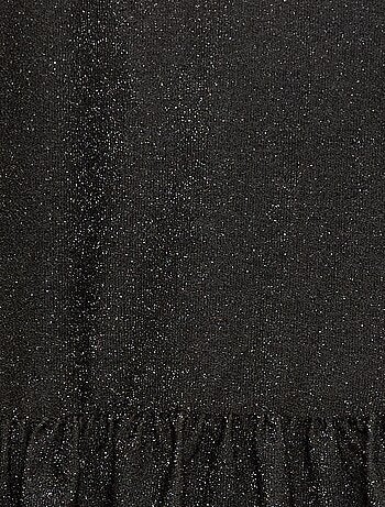 Vestido de manga corta con lentejuelas integrales