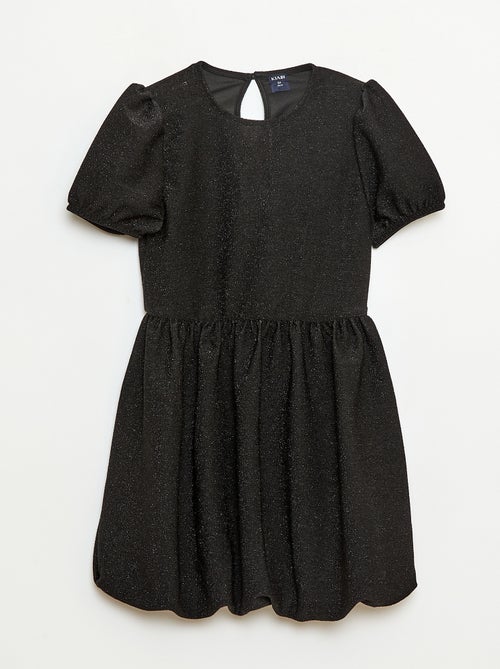 Vestido de manga corta con lentejuelas integrales - Kiabi