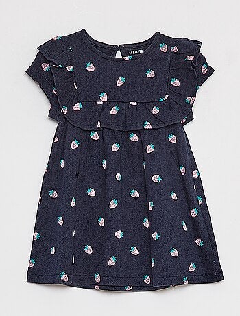 Vestido de manga corta con volantes