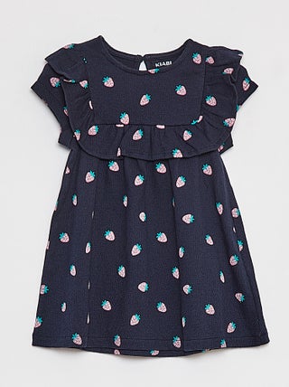 Vestido de manga corta con volantes