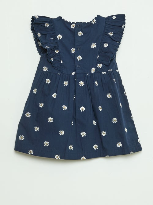 Vestido de manga corta con volantes - Kiabi