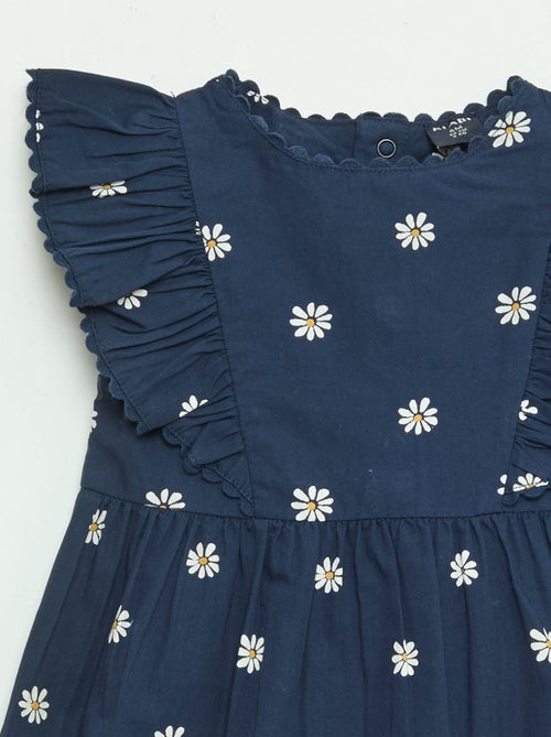 Vestido de manga corta con volantes - Kiabi
