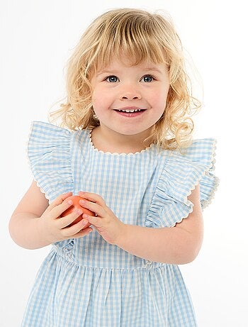 Vestido de manga corta con volantes