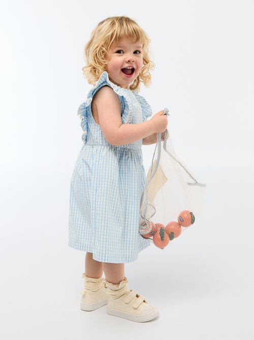 Vestido de manga corta con volantes - Kiabi