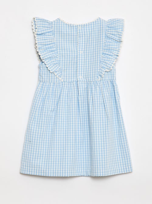 Vestido de manga corta con volantes - Kiabi