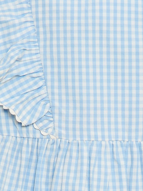 Vestido de manga corta con volantes - Kiabi