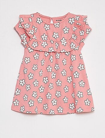 Vestido de manga corta con volantes