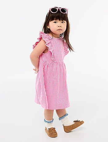 Vestido de manga corta con volantes