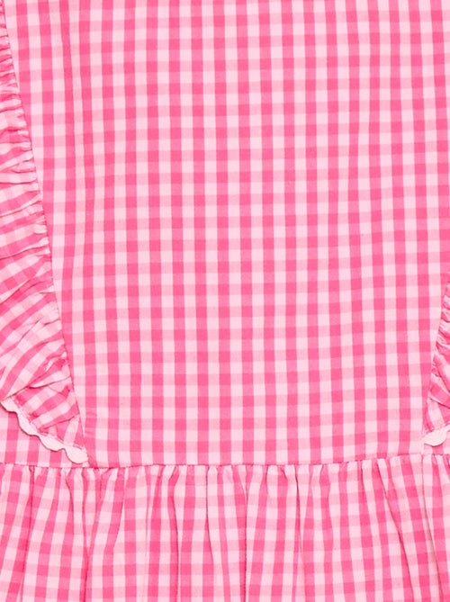 Vestido de manga corta con volantes - Kiabi