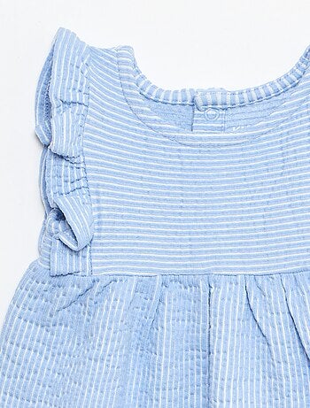 Vestido de manga corta de punto acanalado