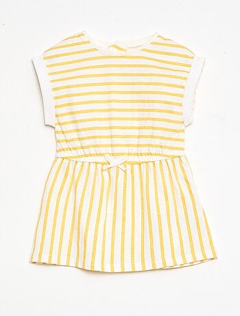 Vestido de manga corta en punto de algodón