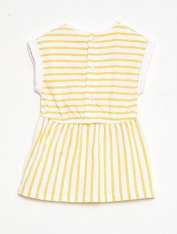 Vestido de manga corta en punto de algodón