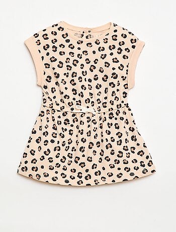 Vestido de manga corta en punto de algodón