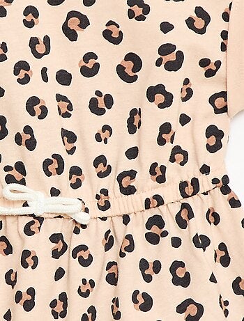 Vestido de manga corta en punto de algodón