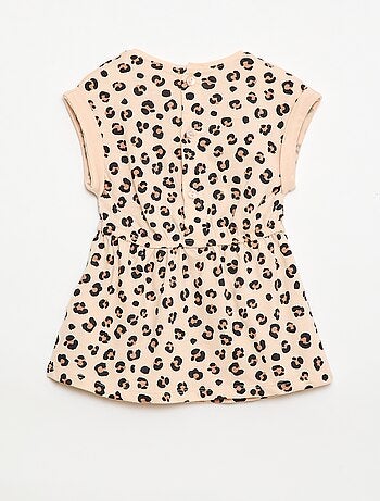 Vestido de manga corta en punto de algodón