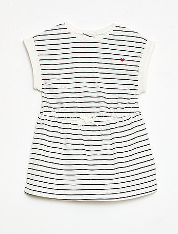 Vestido de manga corta en punto de algodón