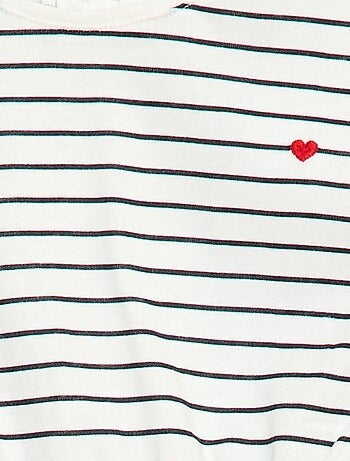 Vestido de manga corta en punto de algodón