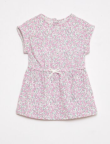 Vestido de manga corta en punto de algodón