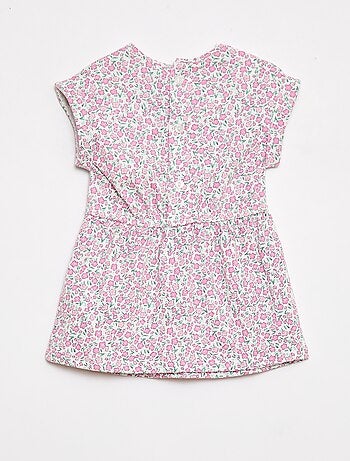 Vestido de manga corta en punto de algodón