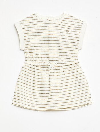 Vestido de manga corta en punto de algodón