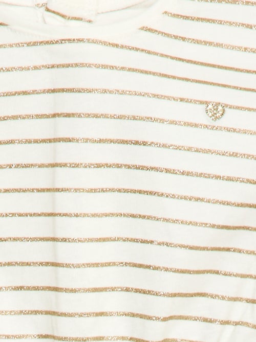Vestido de manga corta en punto de algodón - Kiabi