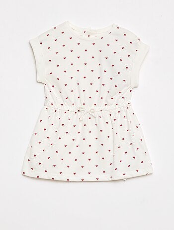 Vestido de manga corta en punto de algodón