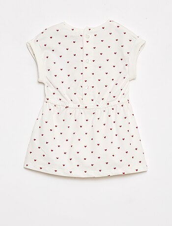 Vestido de manga corta en punto de algodón