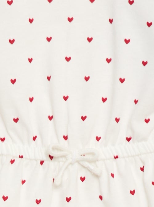 Vestido de manga corta en punto de algodón - Kiabi