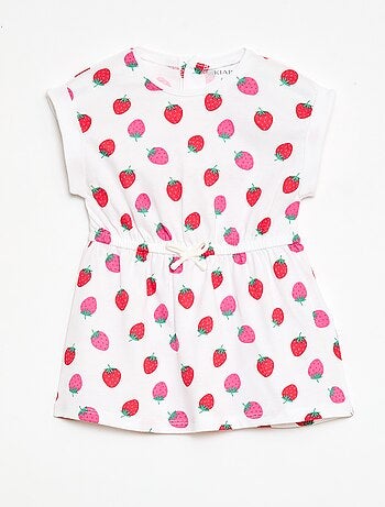 Vestido de manga corta en punto de algodón