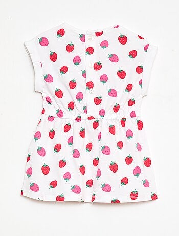 Vestido de manga corta en punto de algodón