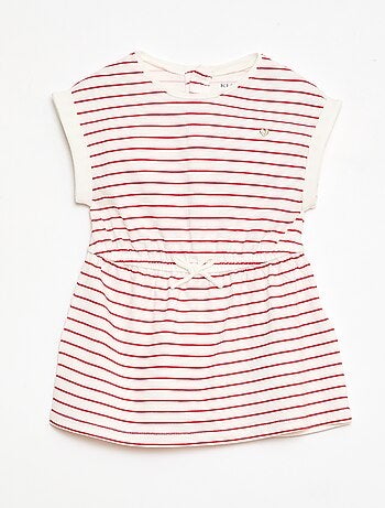 Vestido de manga corta en punto de algodón