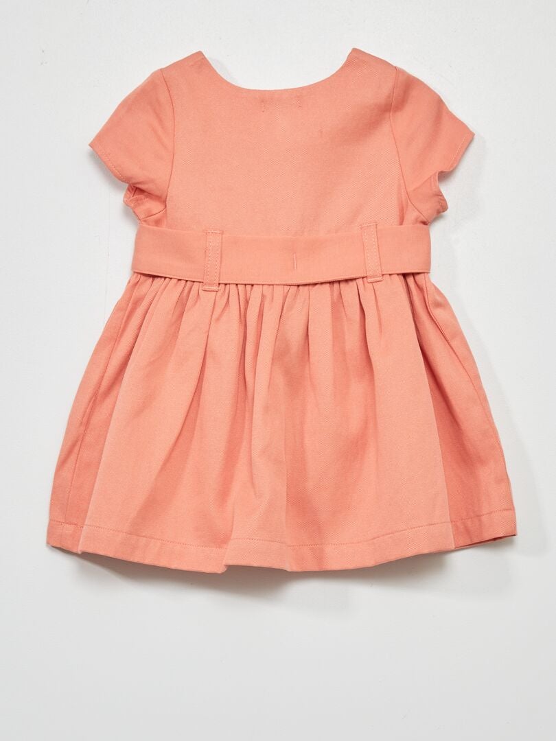 Vestido de manga corta NARANJA - Kiabi