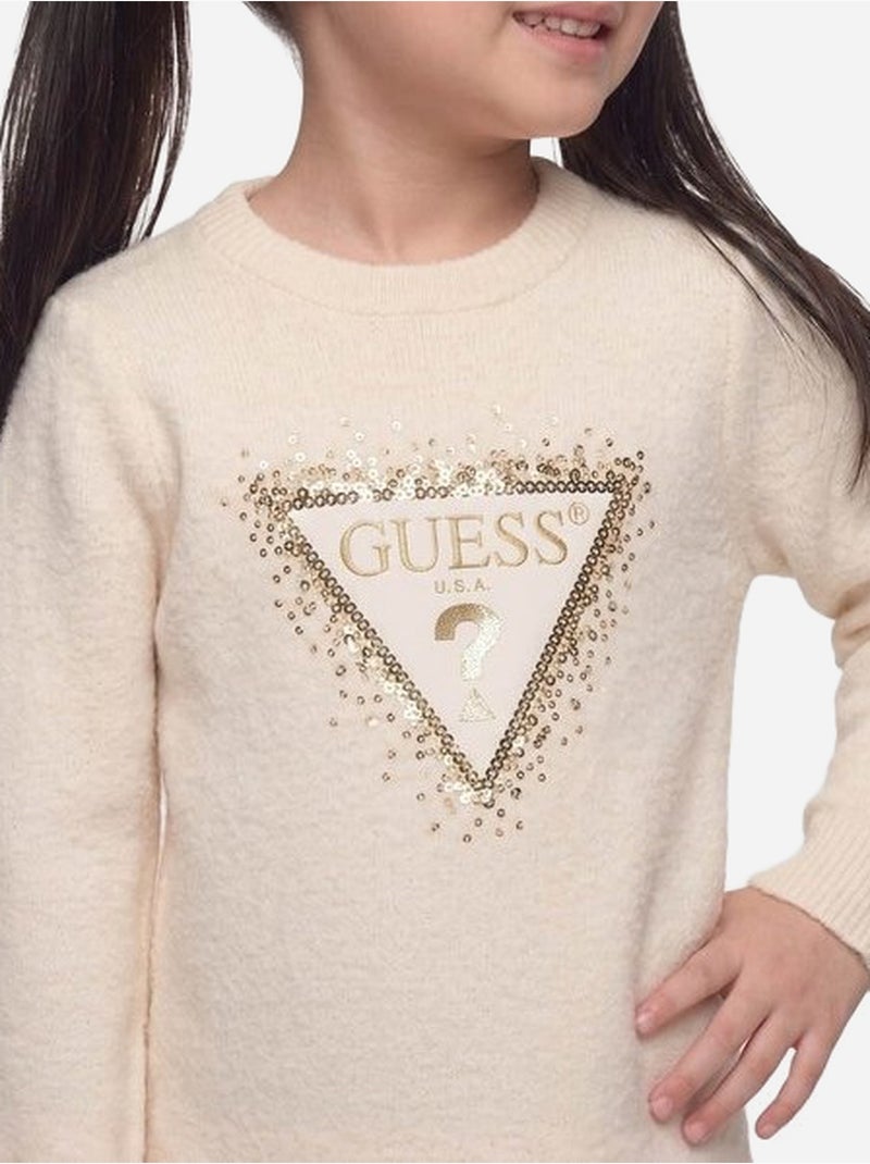 Vestido de manga larga - guess kids Beige - Kiabi